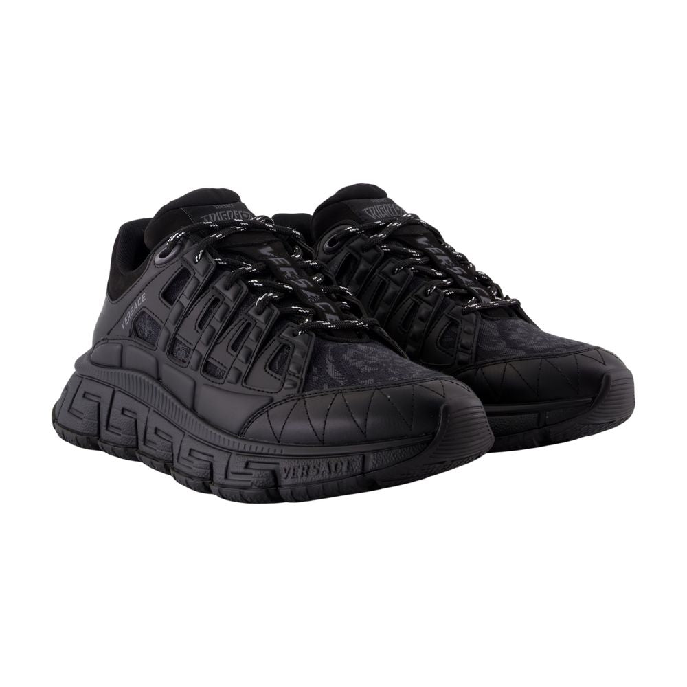 Women's Sneakers - Versace - Leather - Black