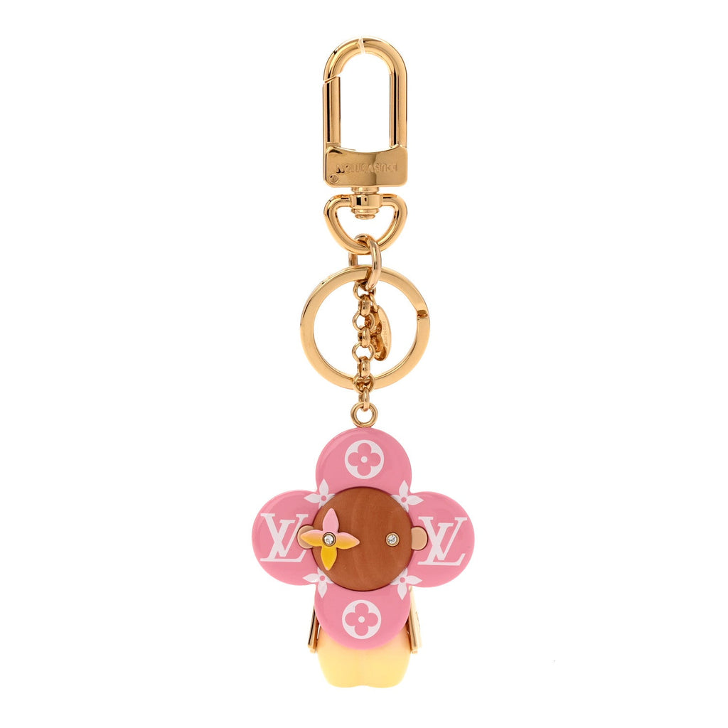 Giant Monogram Vivienne Bag Charm Key Holder Rose