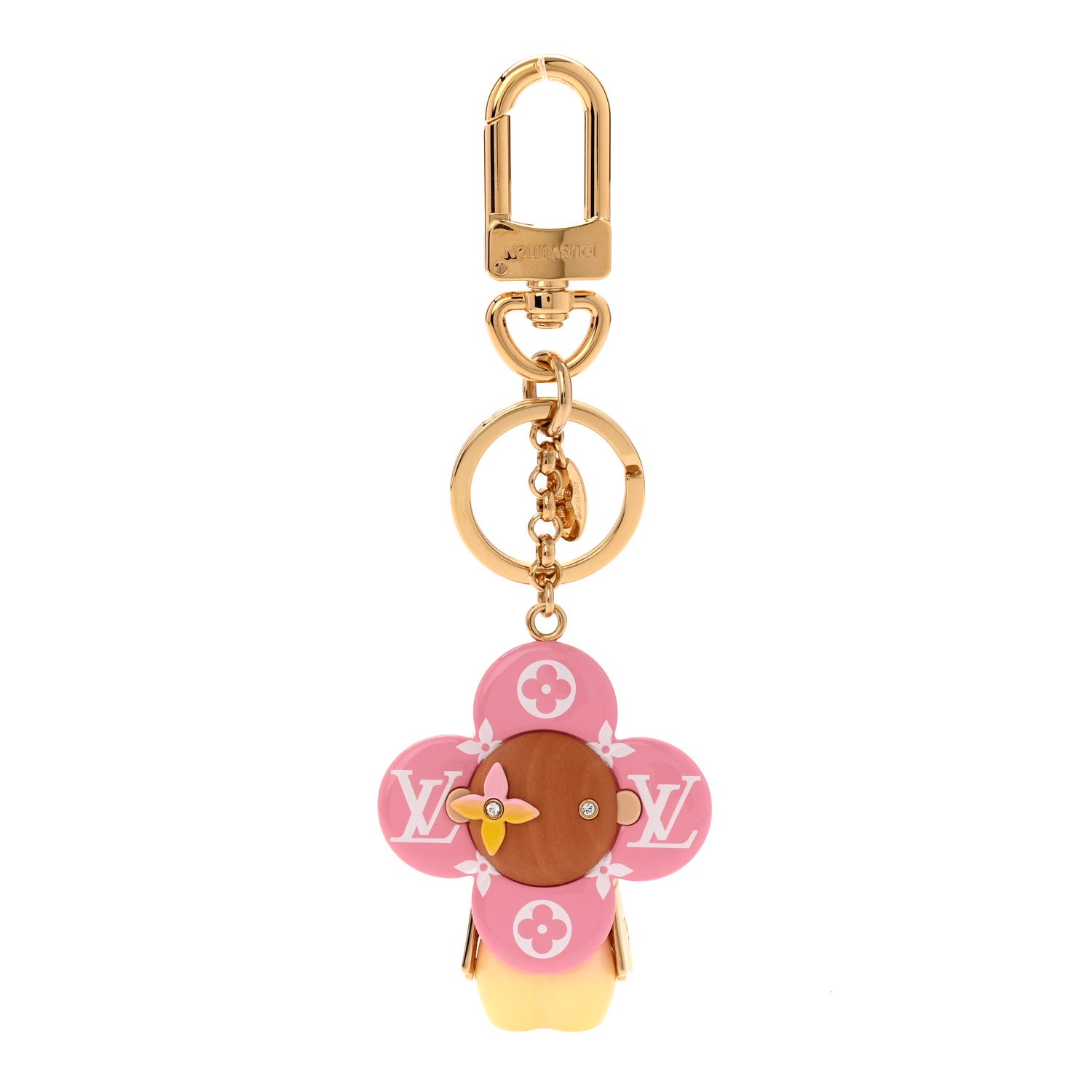 Giant Monogram Vivienne Bag Charm Key Holder Rose