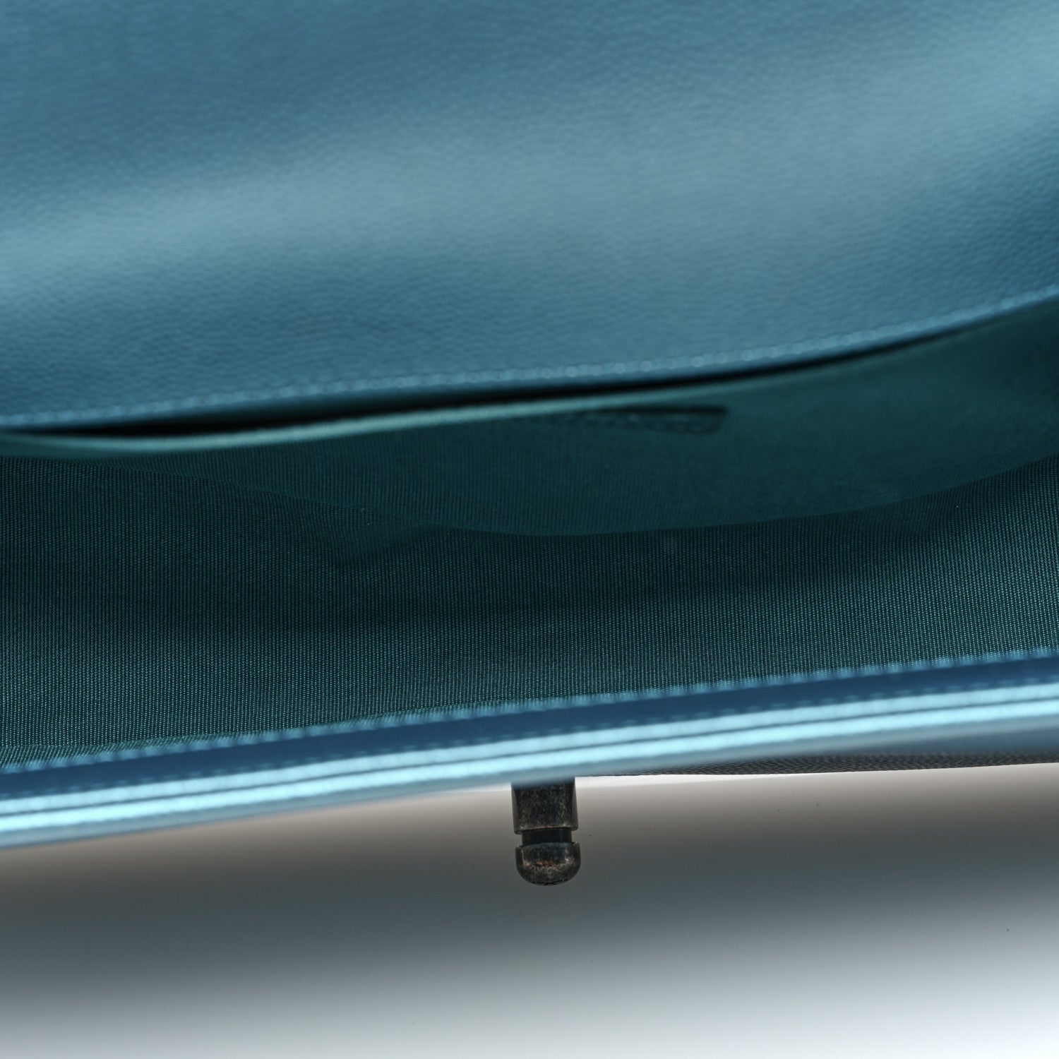 Metallic Caviar Quilted Medium Boy Flap Turquoise