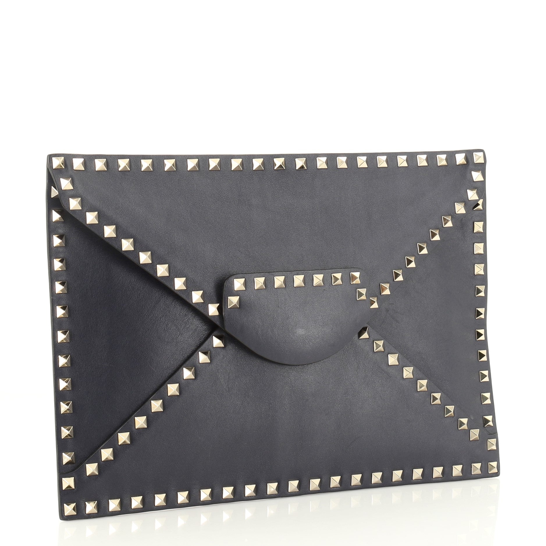 Rockstud Untitled Clutch Leather Medium