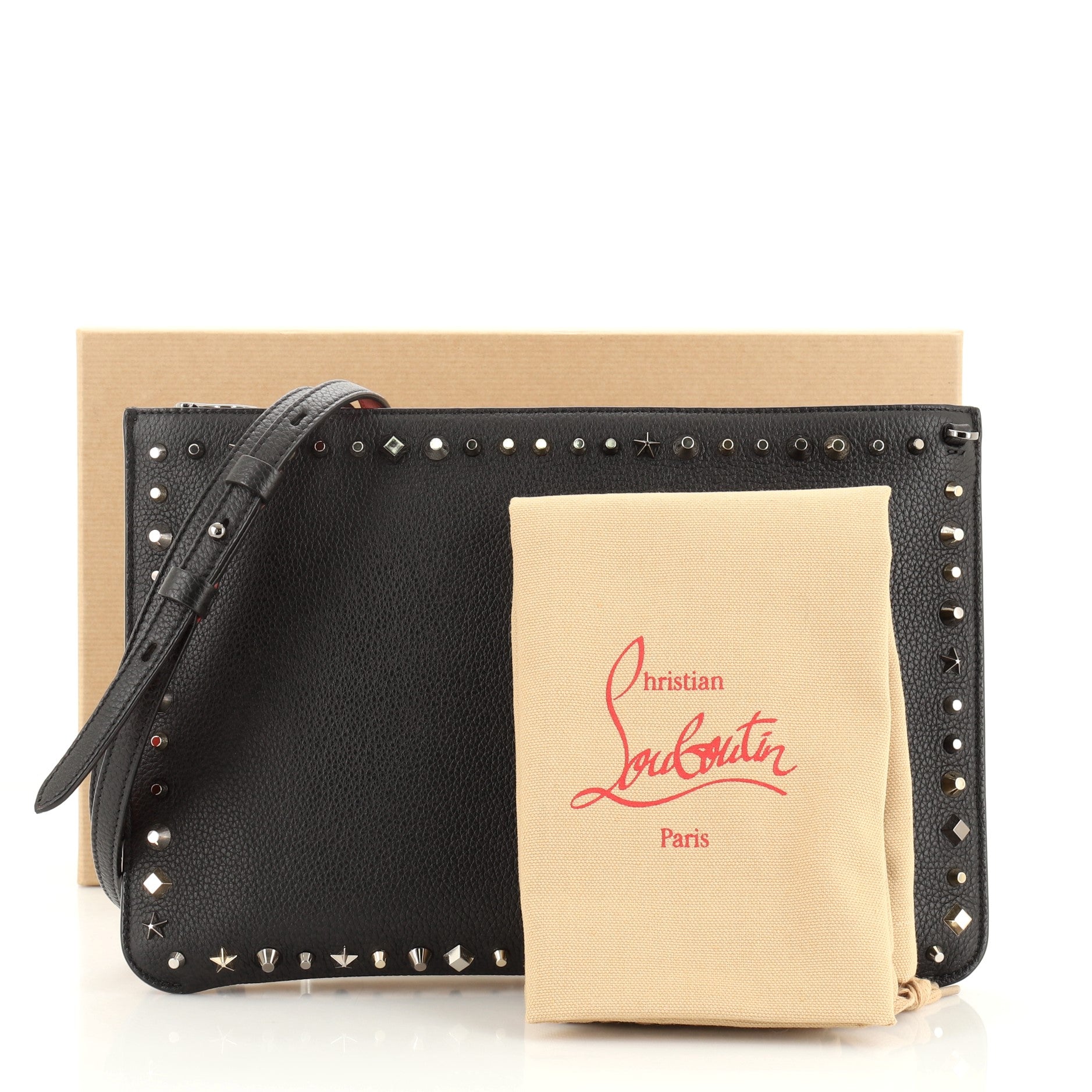 Loubiclutch Studded Leather