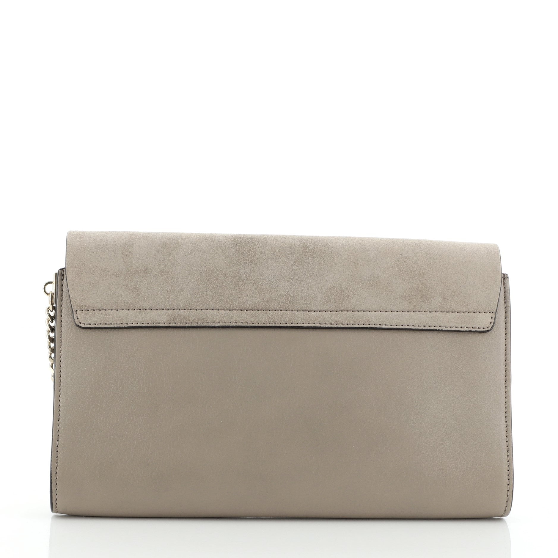 Faye Clutch Leather and Suede