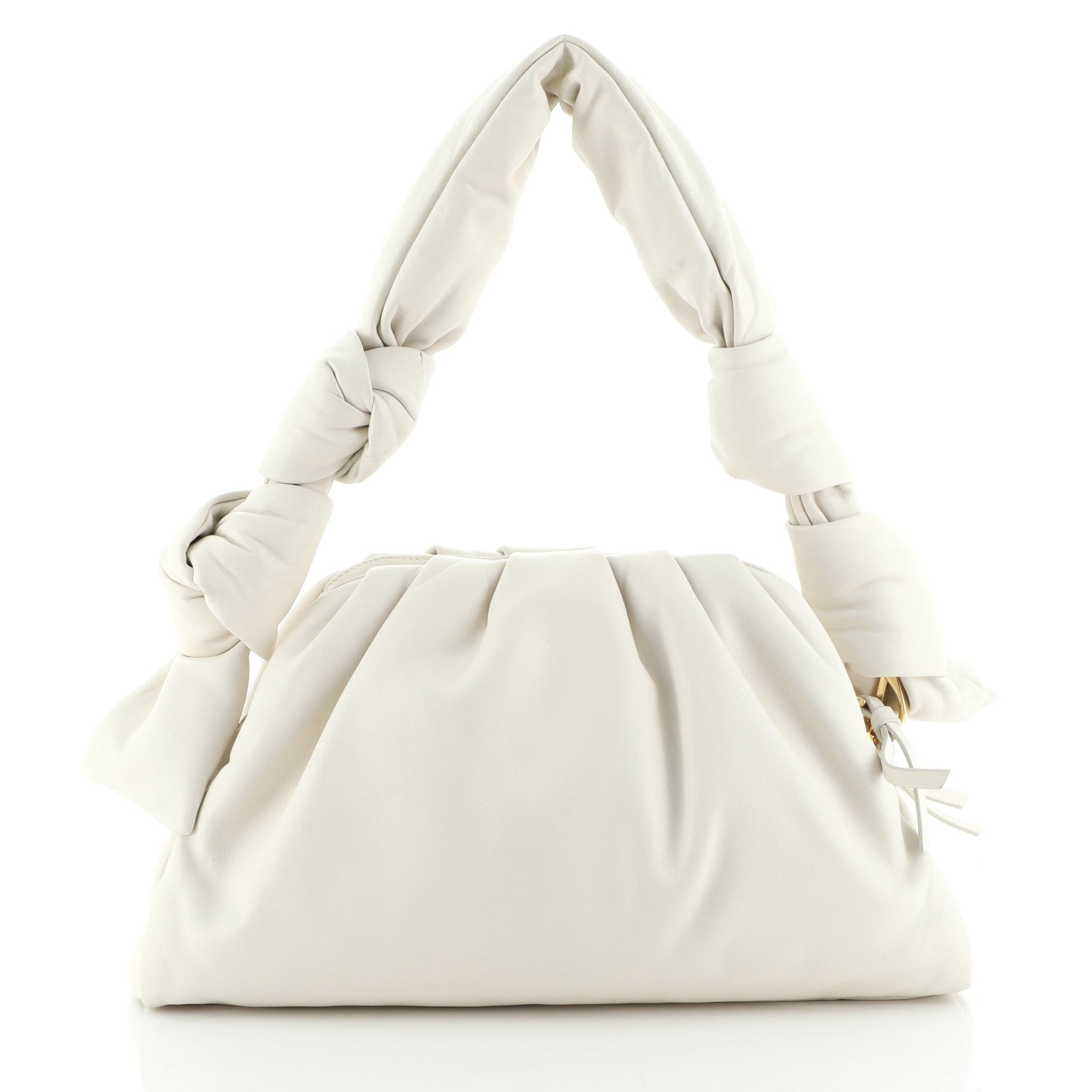 Knotted Handle Convertible Clutch Leather