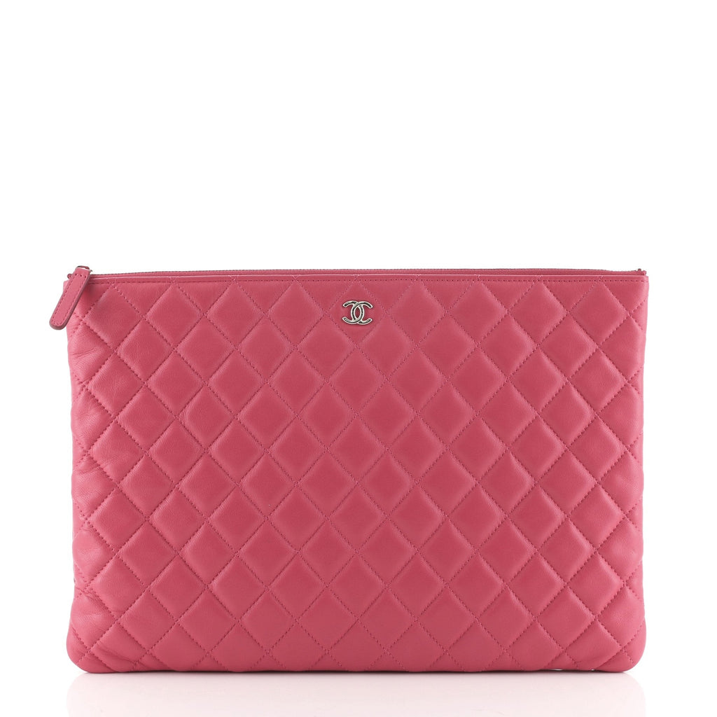 O Case Clutch Quilted Lambskin Large