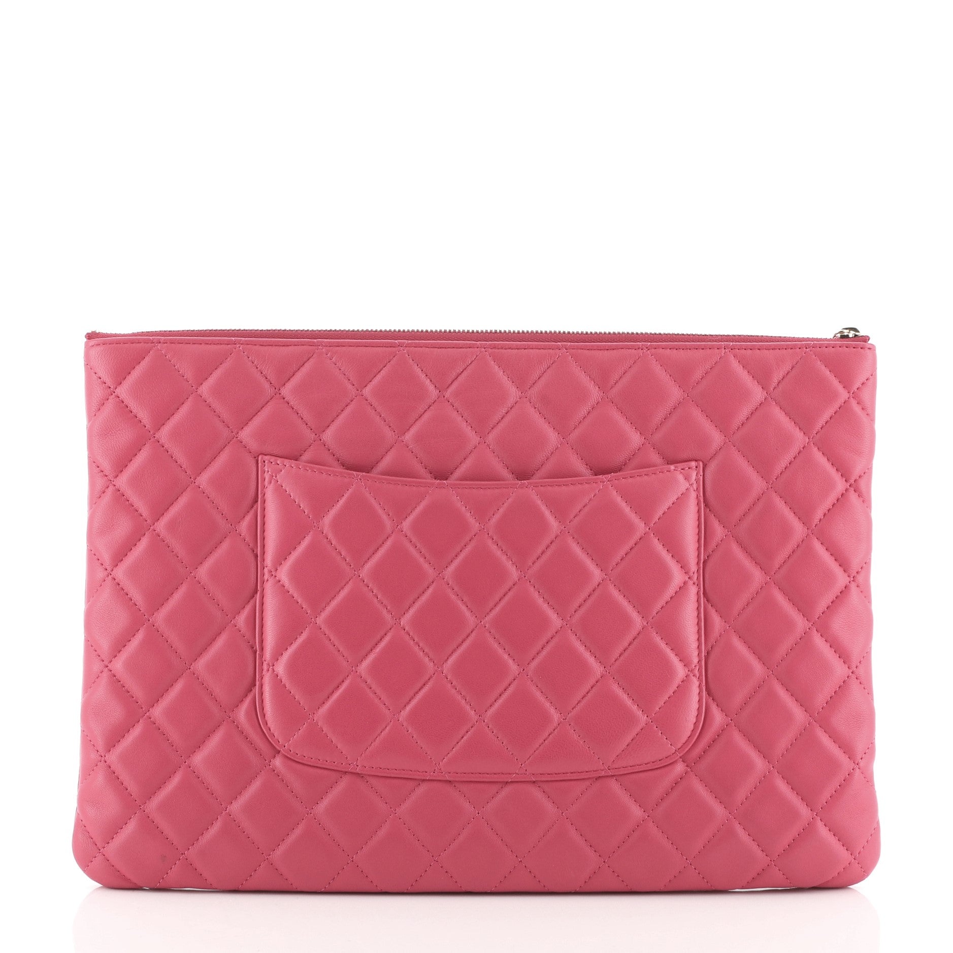 O Case Clutch Quilted Lambskin Large