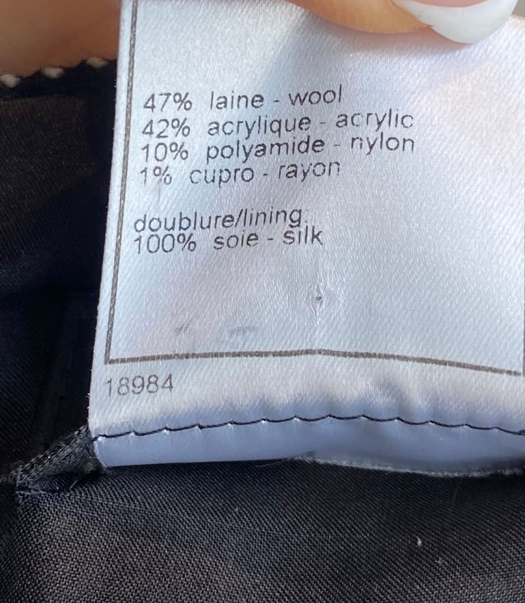 Chanel Wool Blend Stripe Skirt