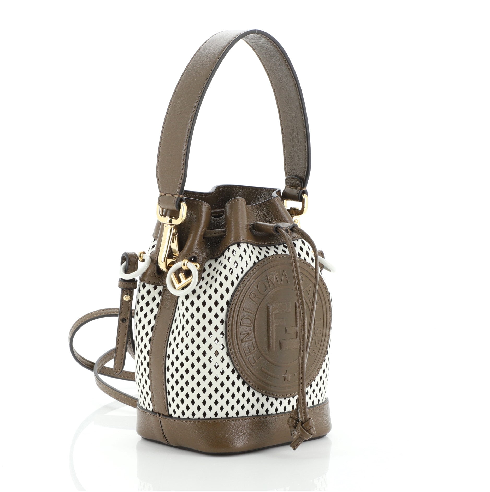 Mon Tresor Bucket Bag Perforated Leather Mini