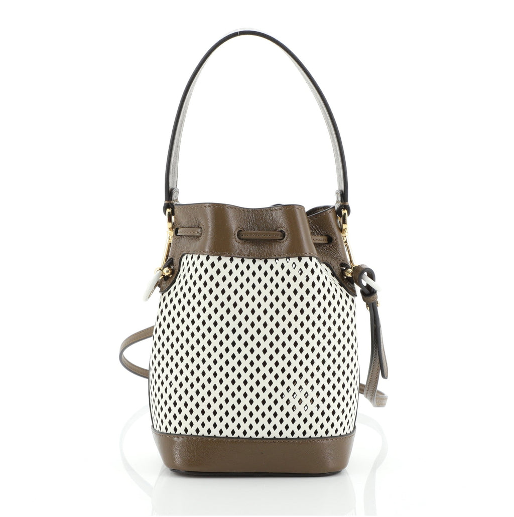 Mon Tresor Bucket Bag Perforated Leather Mini