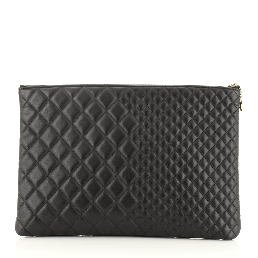O Case Clutch Quilted Lambskin Large