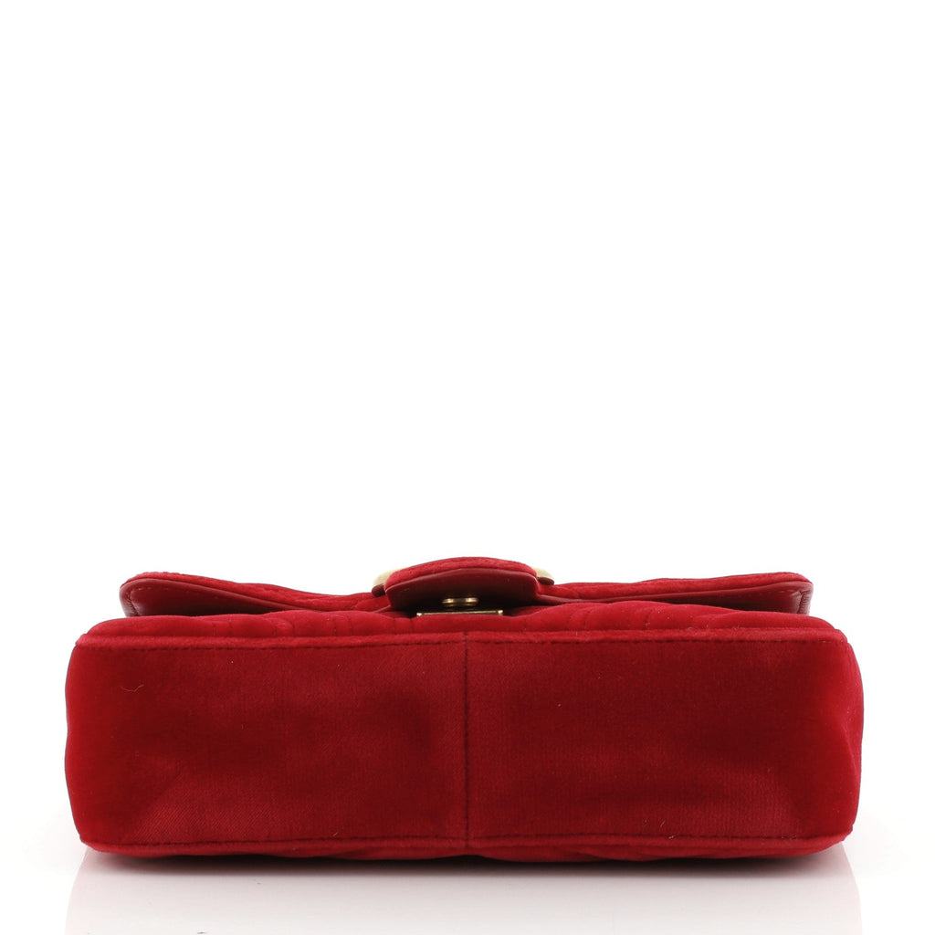 GG Marmont Flap Bag Matelasse Velvet Mini