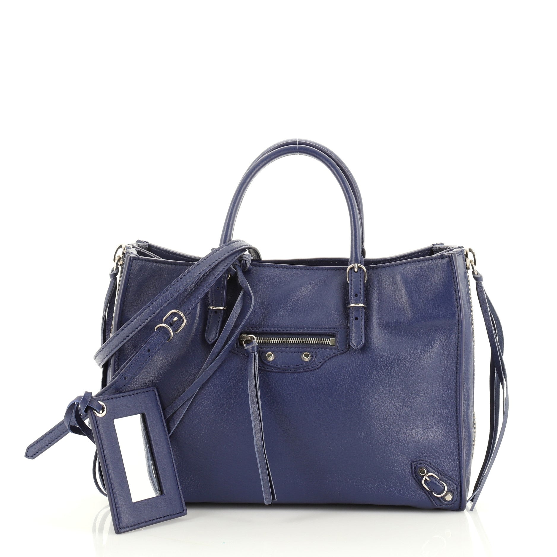Papier A4 Zip Around Classic Studs Bag Leather Mini