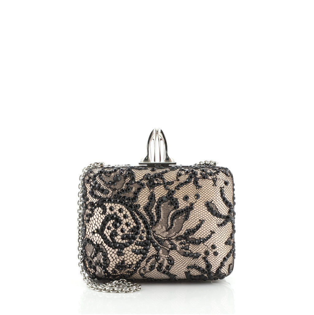 Palais Royal Clutch Embellished Lace and Satin