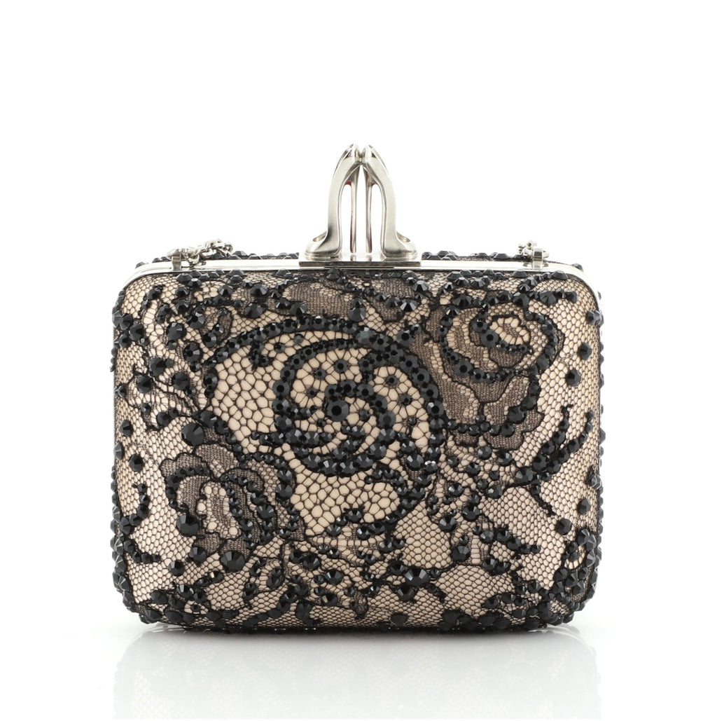 Palais Royal Clutch Embellished Lace and Satin