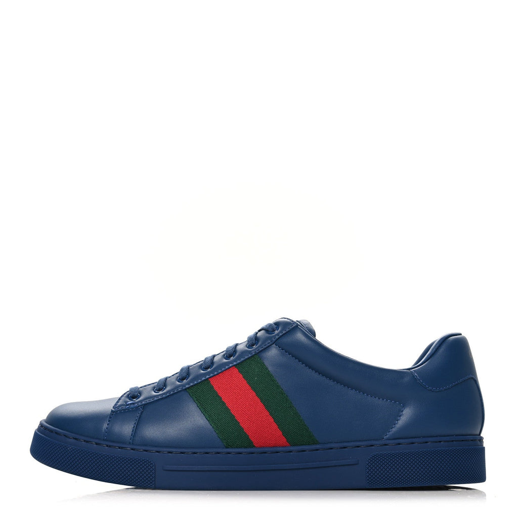 Ultralight Plume Calfskin Web Mens New Ace Sneakers 9 Royale