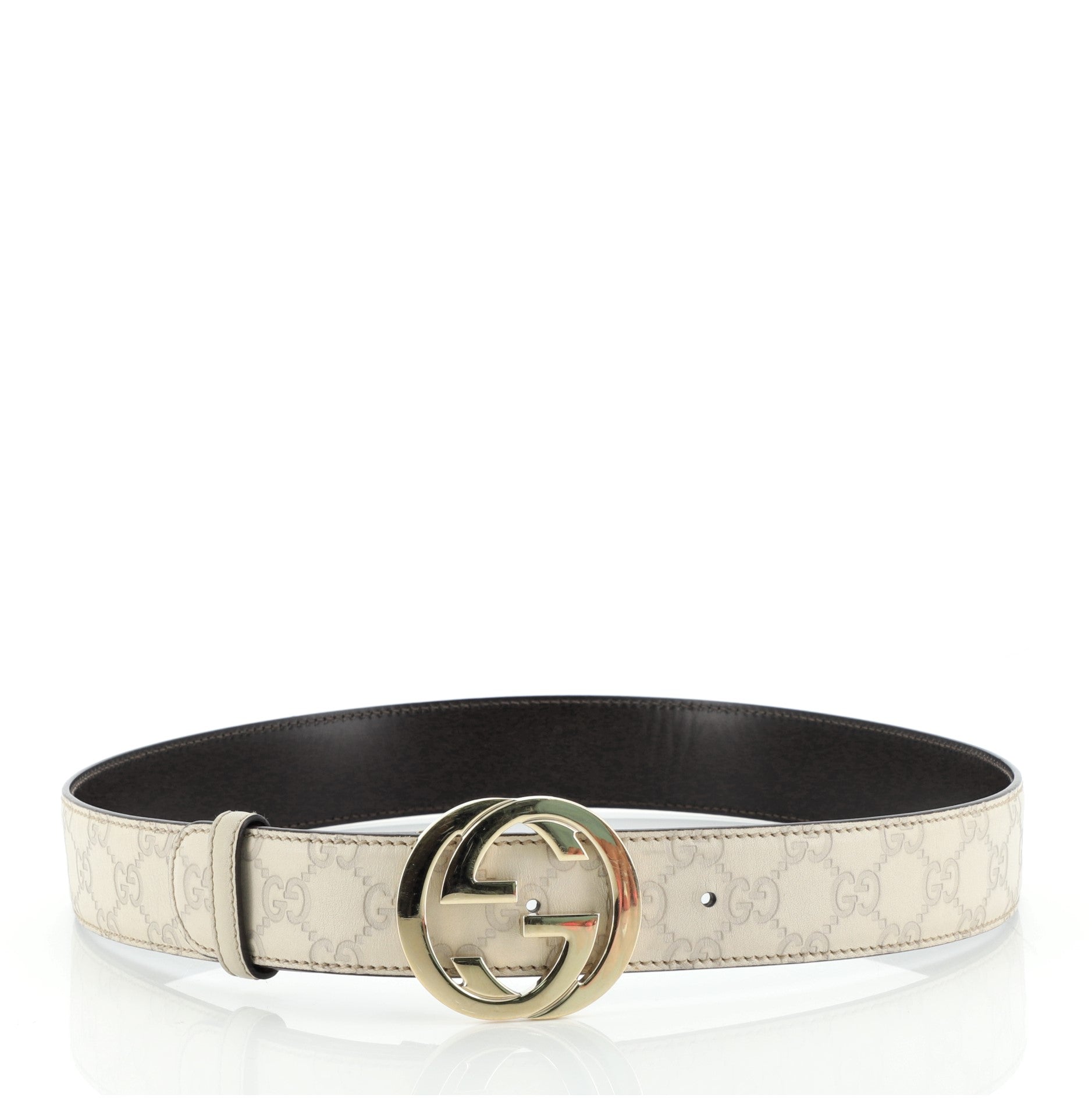 Interlocking G Belt Guccissima Leather Wide 90