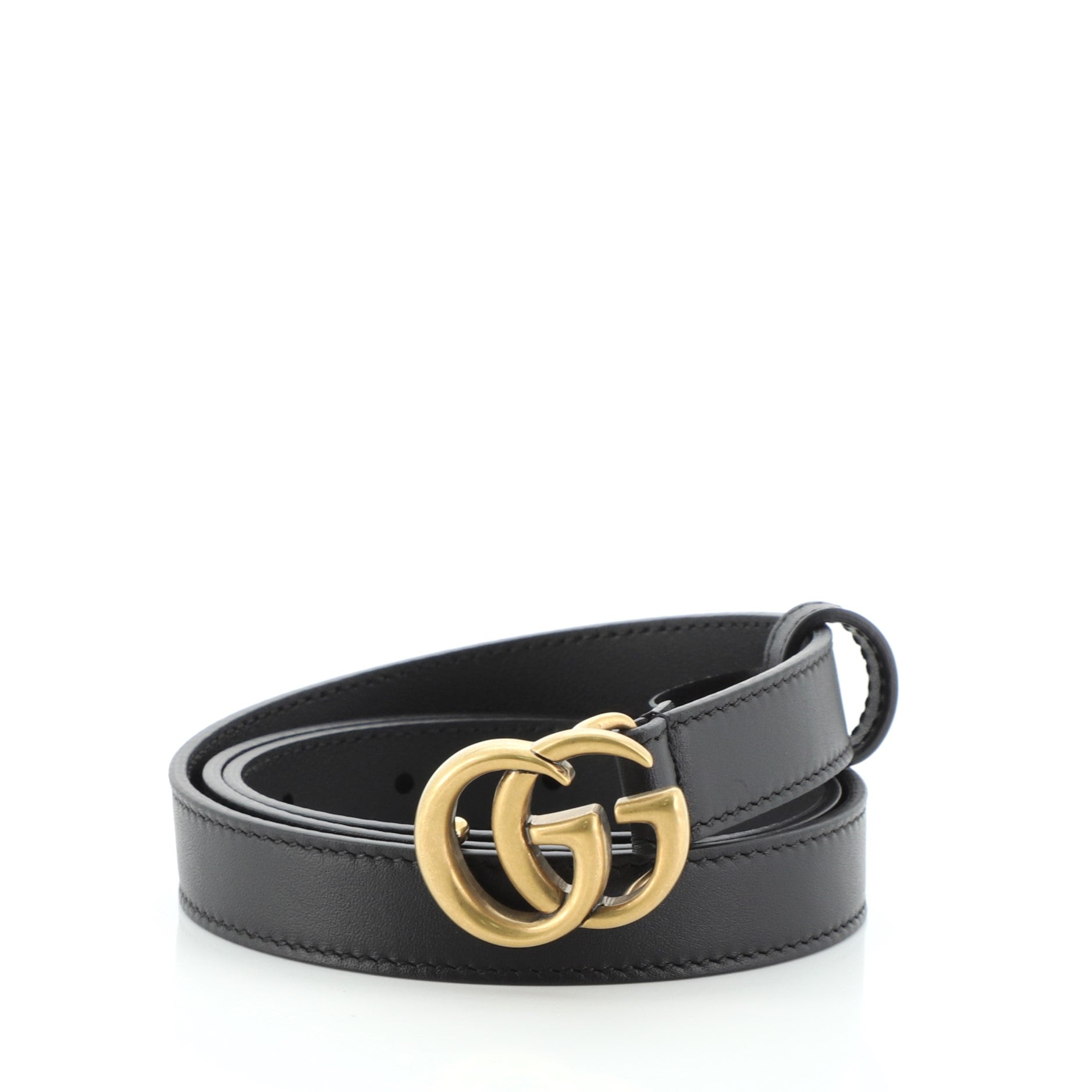 GG Marmont Belt Leather Thin 80