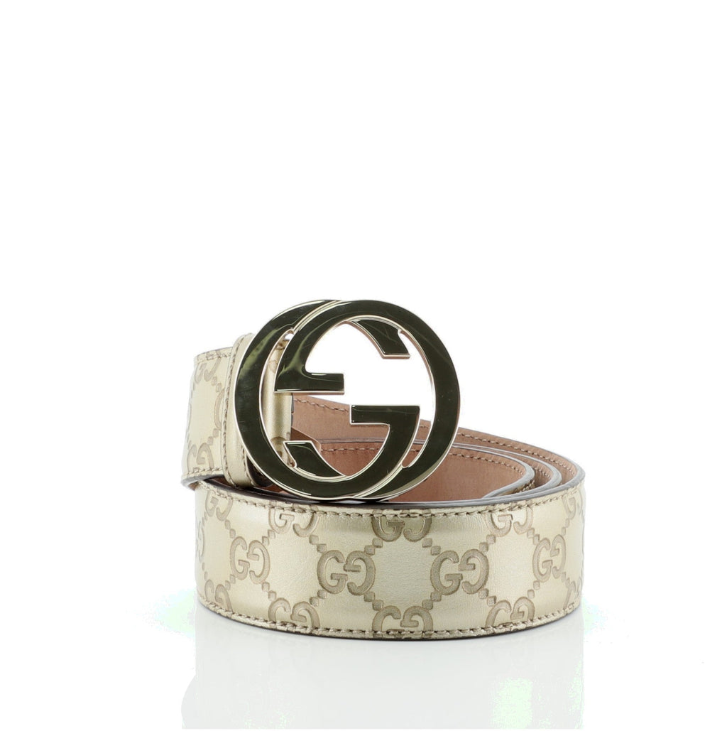 Interlocking G Belt Guccissima Leather Wide 80