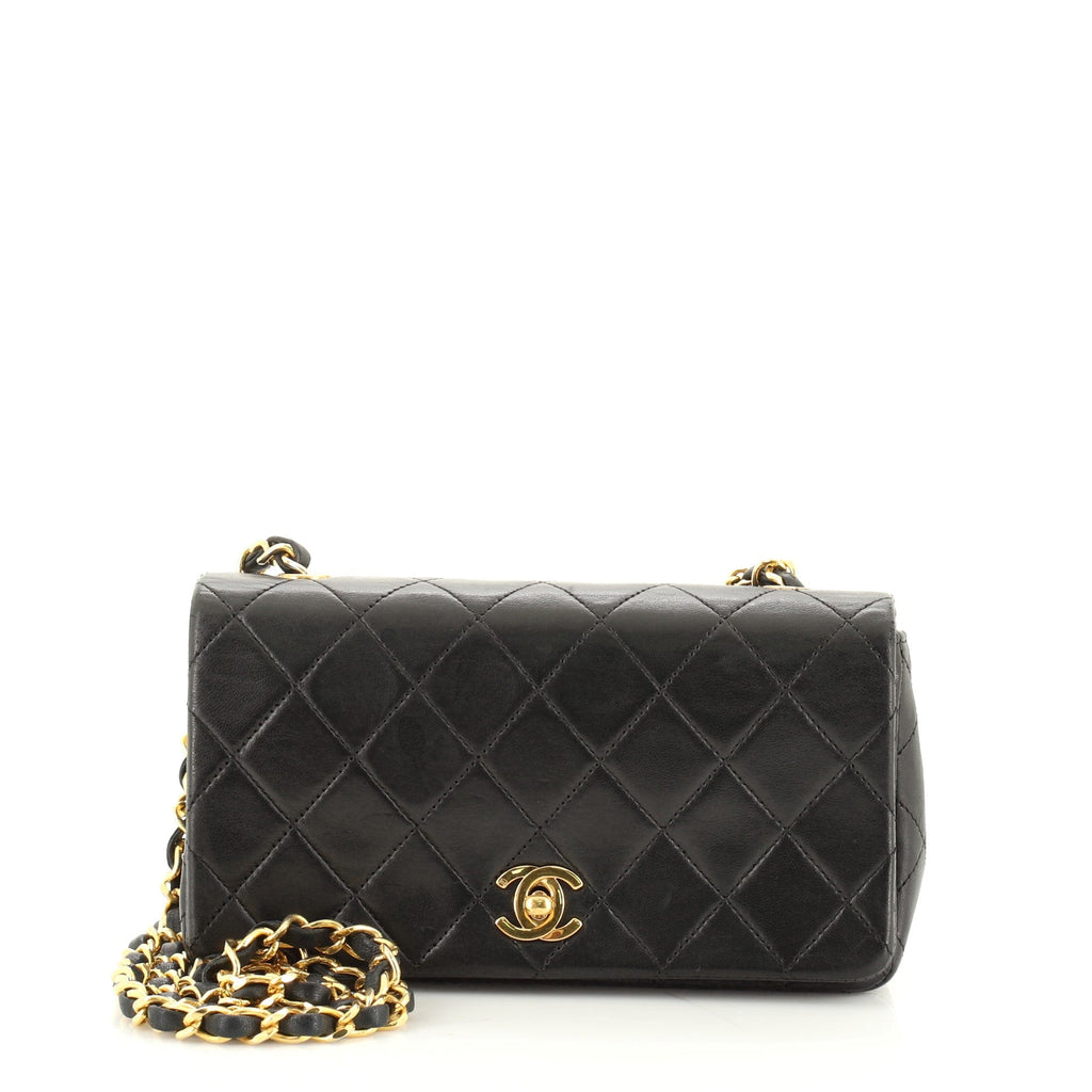 Vintage Full Flap Bag Quilted Lambskin Mini