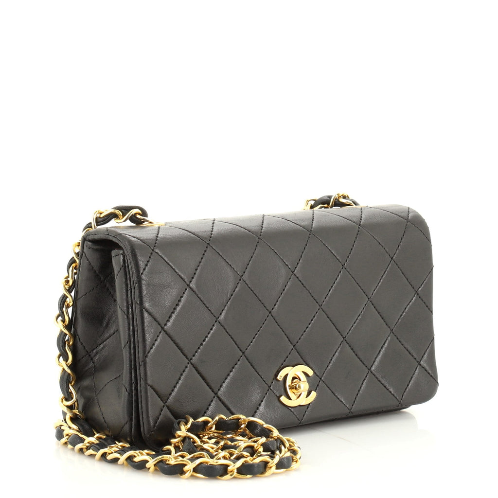 Vintage Full Flap Bag Quilted Lambskin Mini
