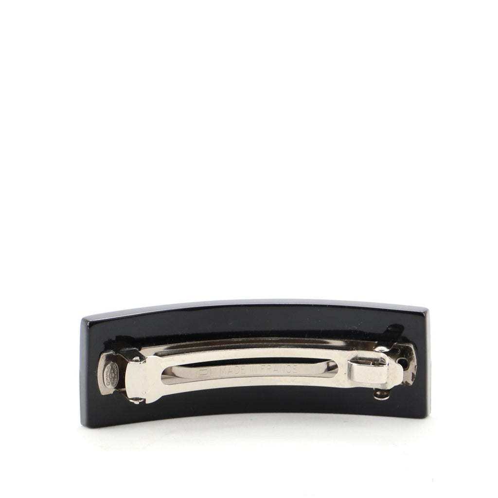 Bicolor Logo Barrette Metal and Enamel XS