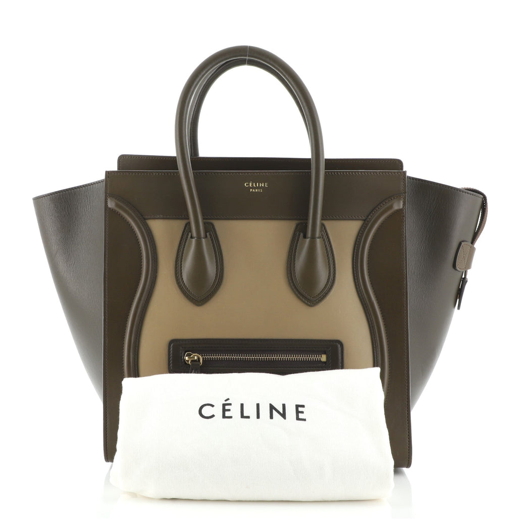 Tricolor Luggage Bag Leather Mini