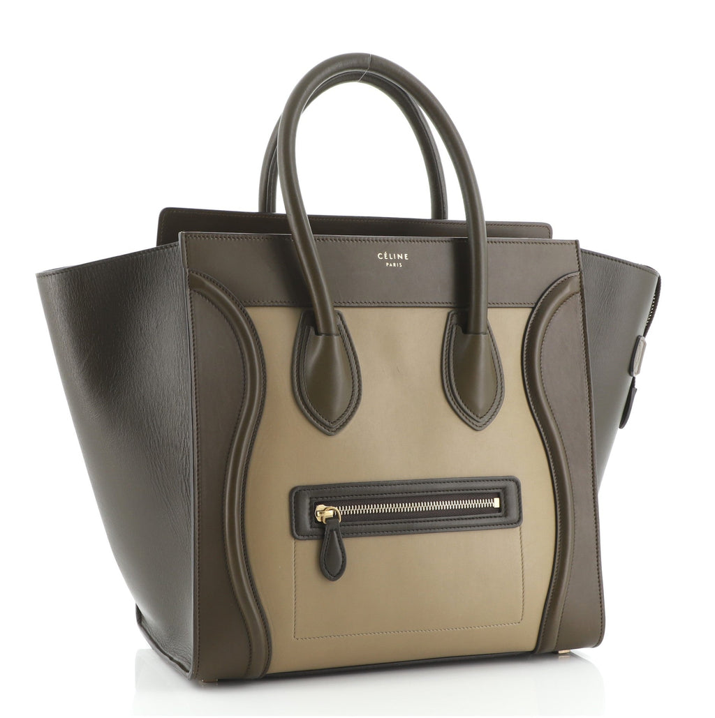 Tricolor Luggage Bag Leather Mini