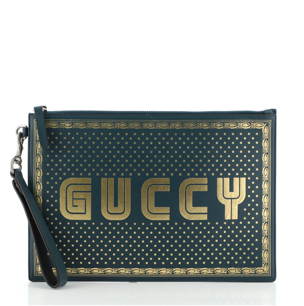 Wristlet Clutch Limited Edition Printed Leather