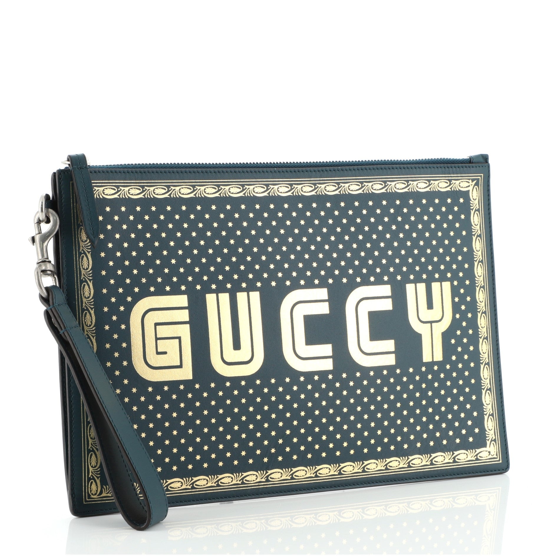 Wristlet Clutch Limited Edition Printed Leather