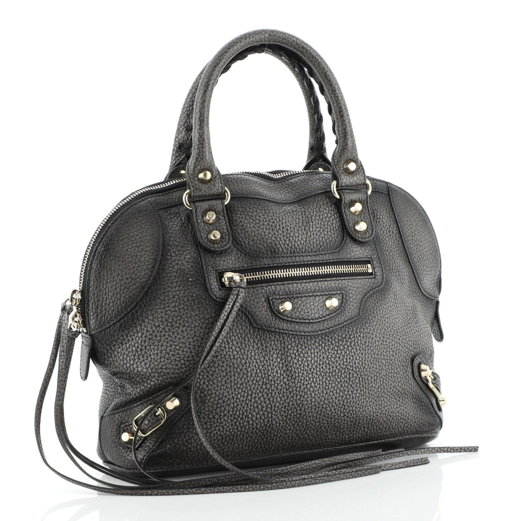 Convertible Bowling Bag Classic Studs Leather Mini