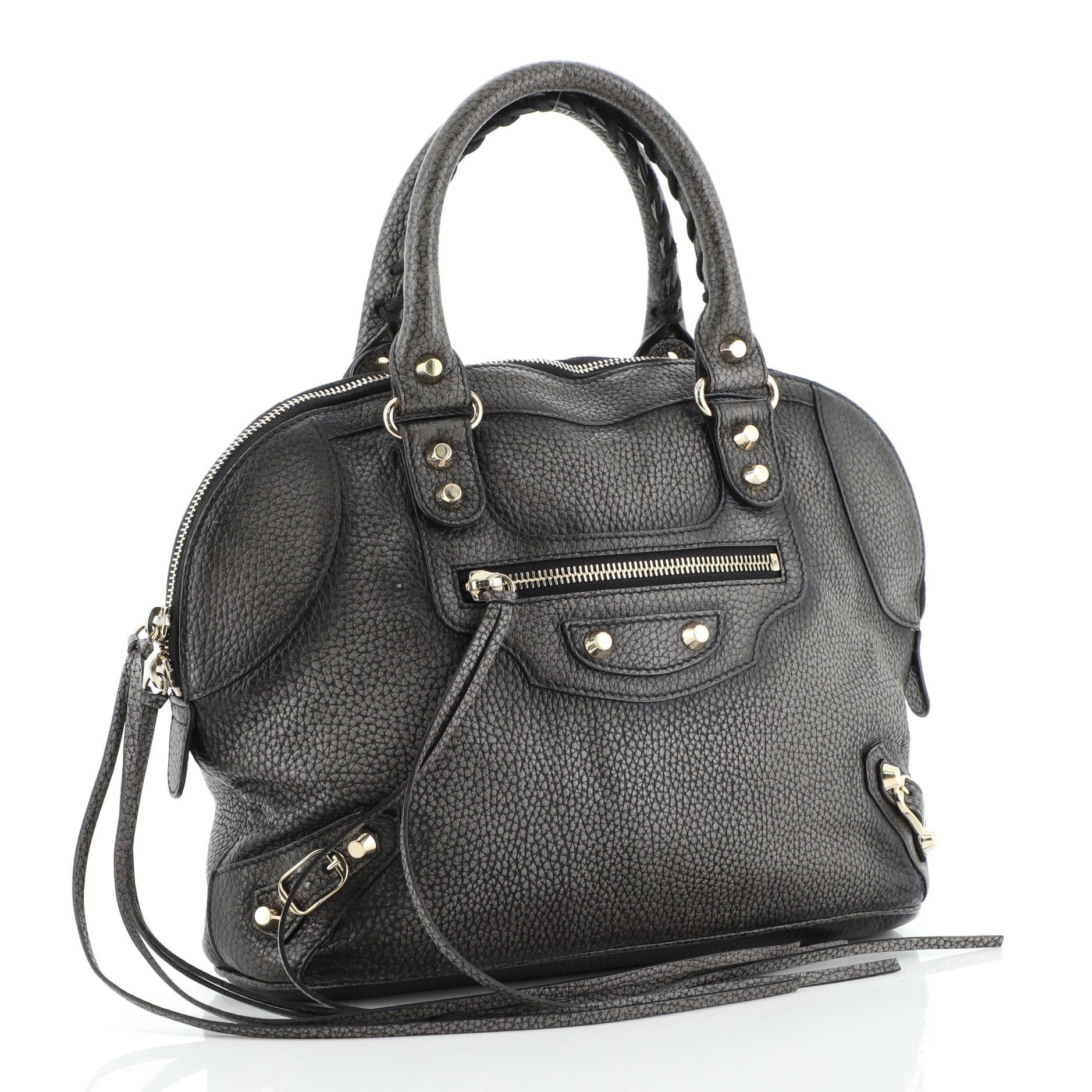 Convertible Bowling Bag Classic Studs Leather Mini