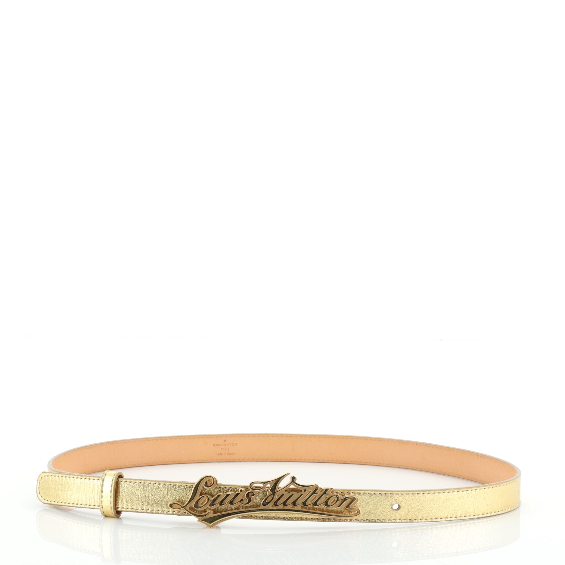 LV Signature Initiales Belt Leather Thin 80