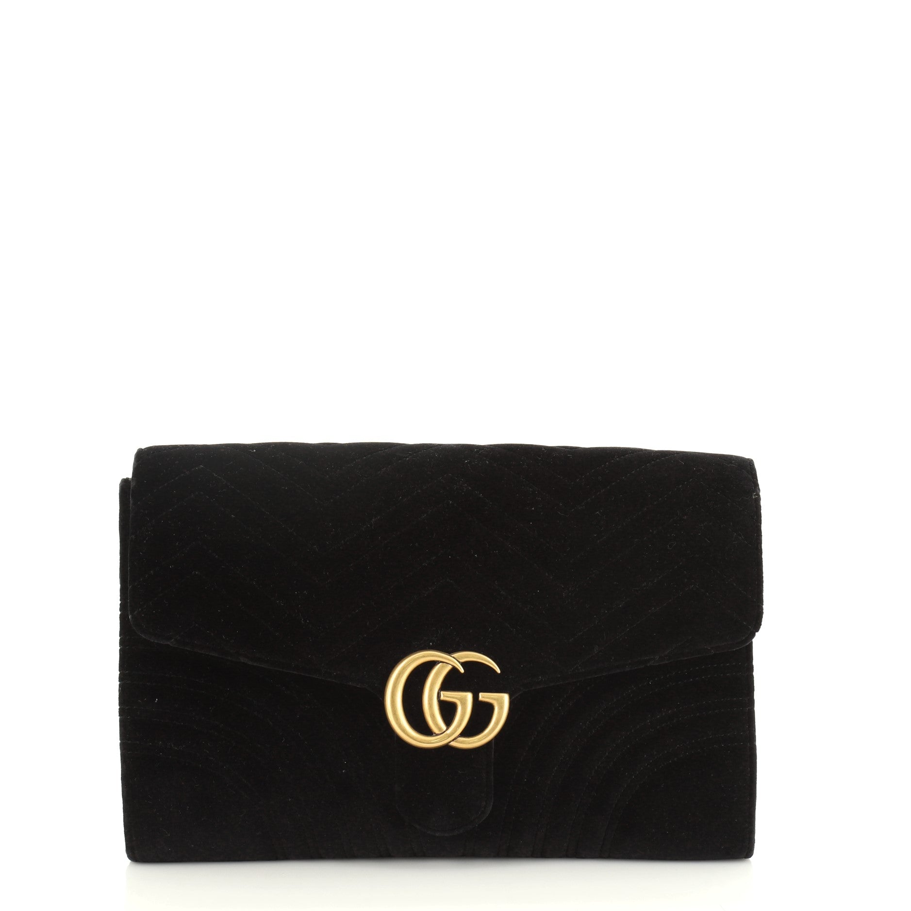 GG Marmont Flap Clutch Matelasse Velvet