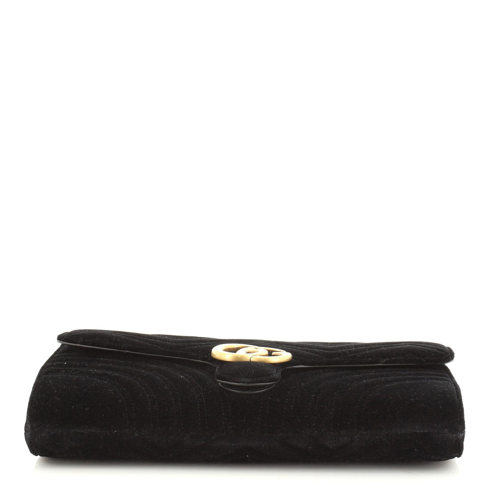 GG Marmont Flap Clutch Matelasse Velvet