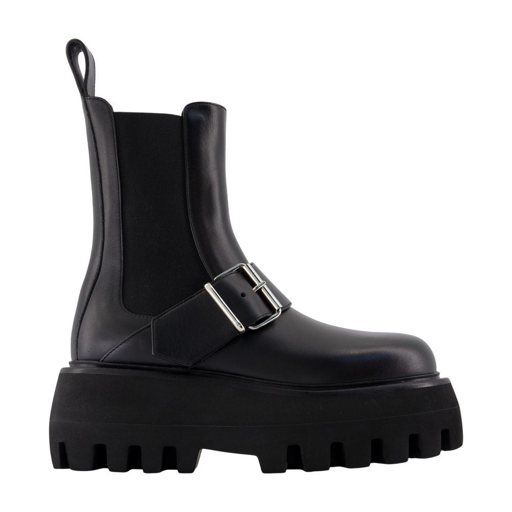 Women's High Ankle Boots - Alexander McQueen - Leather - Black