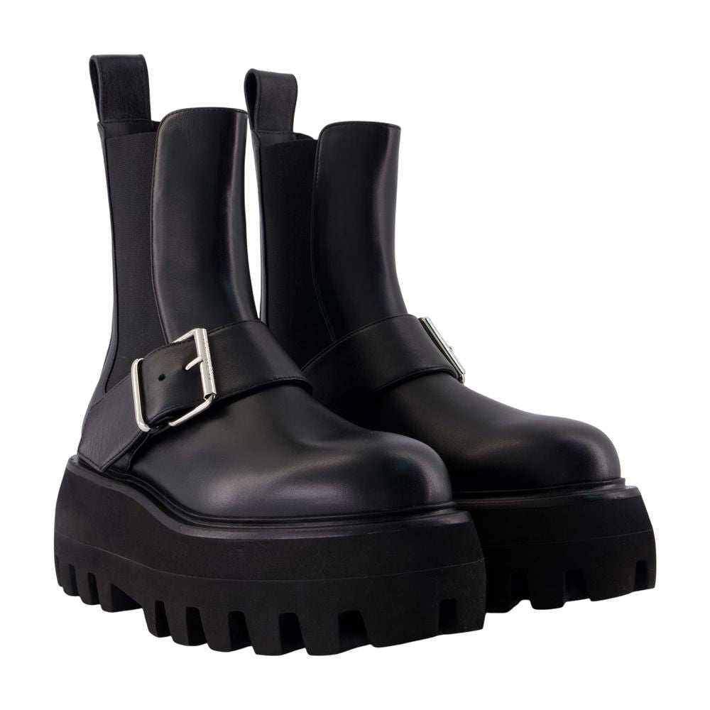 Women's High Ankle Boots - Alexander McQueen - Leather - Black