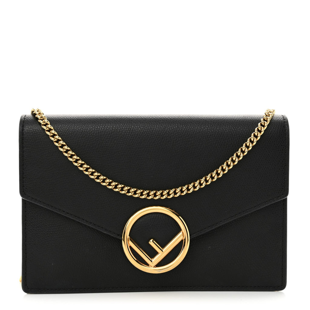 Vitello Cruise F is Fendi Medium Envelope Wallet on Chain Black