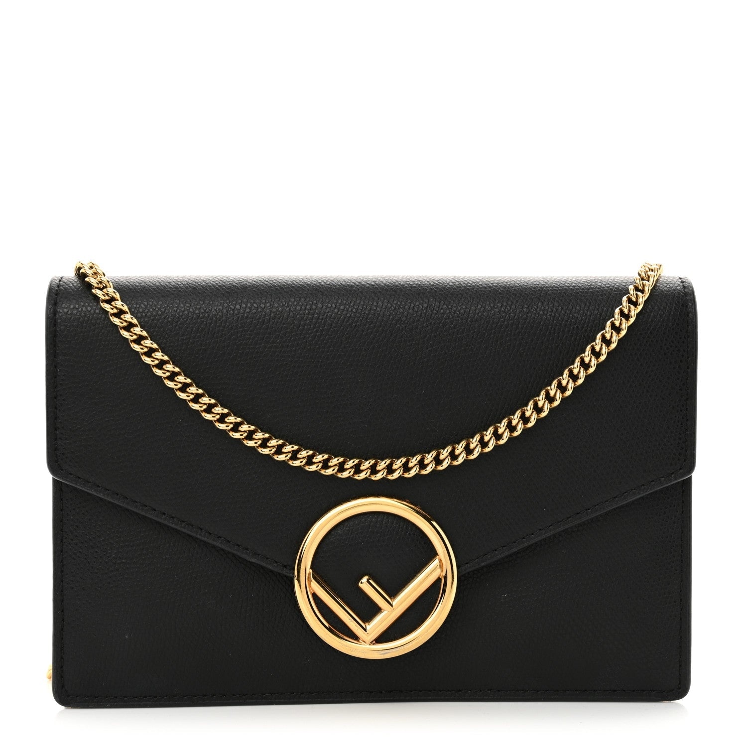 Vitello Cruise F is Fendi Medium Envelope Wallet on Chain Black