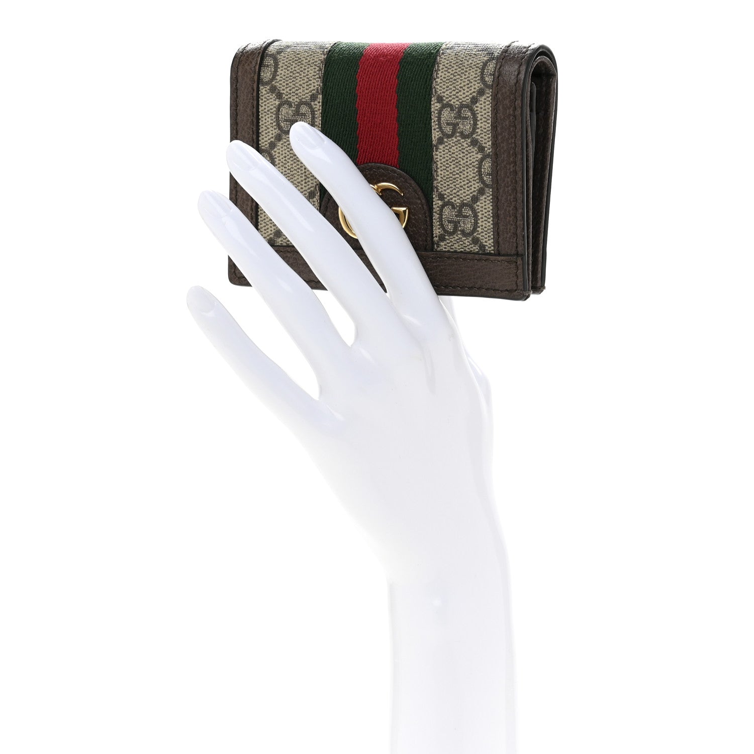 GG Supreme Monogram Web Ophidia  Case Beige New Acero