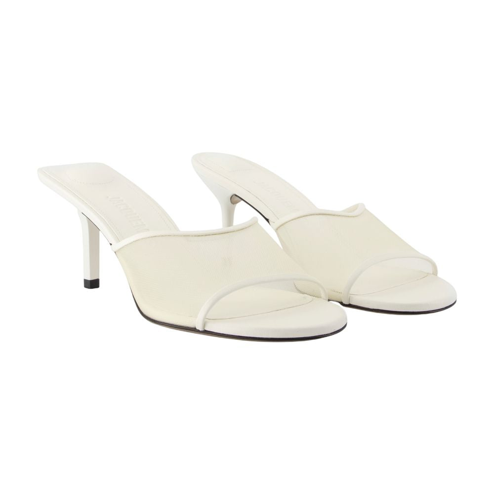Women's Cubisto Sandals - Jacquemus - Leather - White