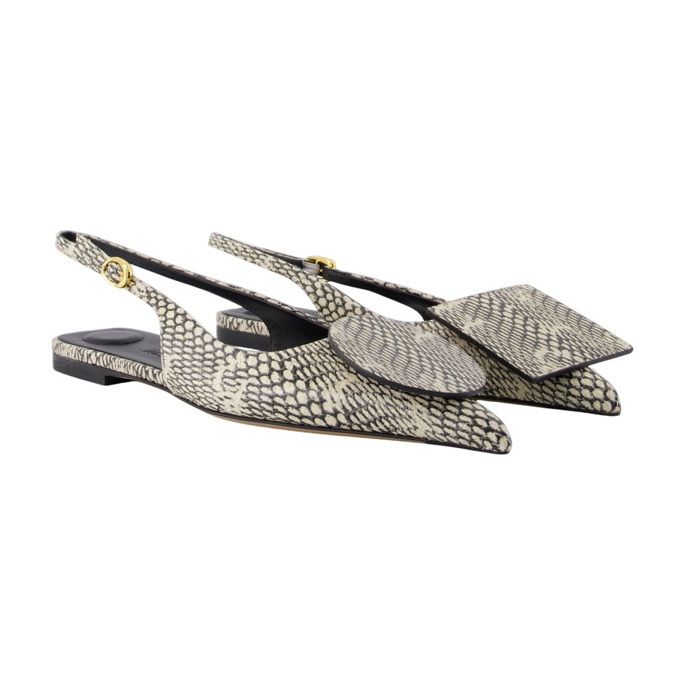 Duelo P Slingbacks - Jacquemus - Leather - Beige