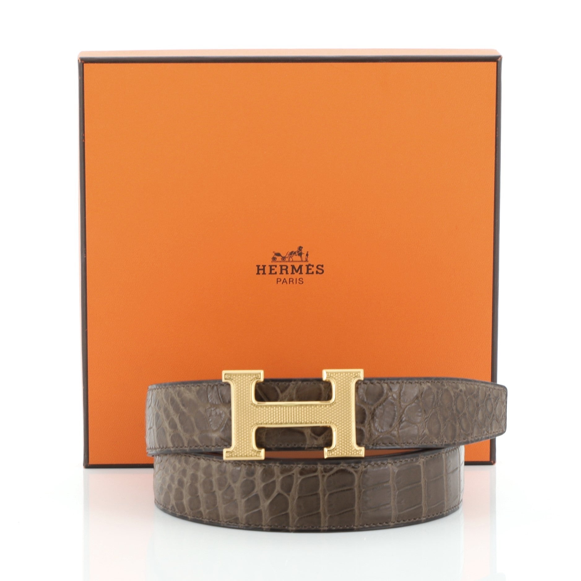 Constance Belt Matte Porosus Crocodile Medium 95