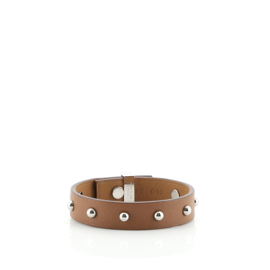 Mini Dog Clous Ronds Bracelet Leather
