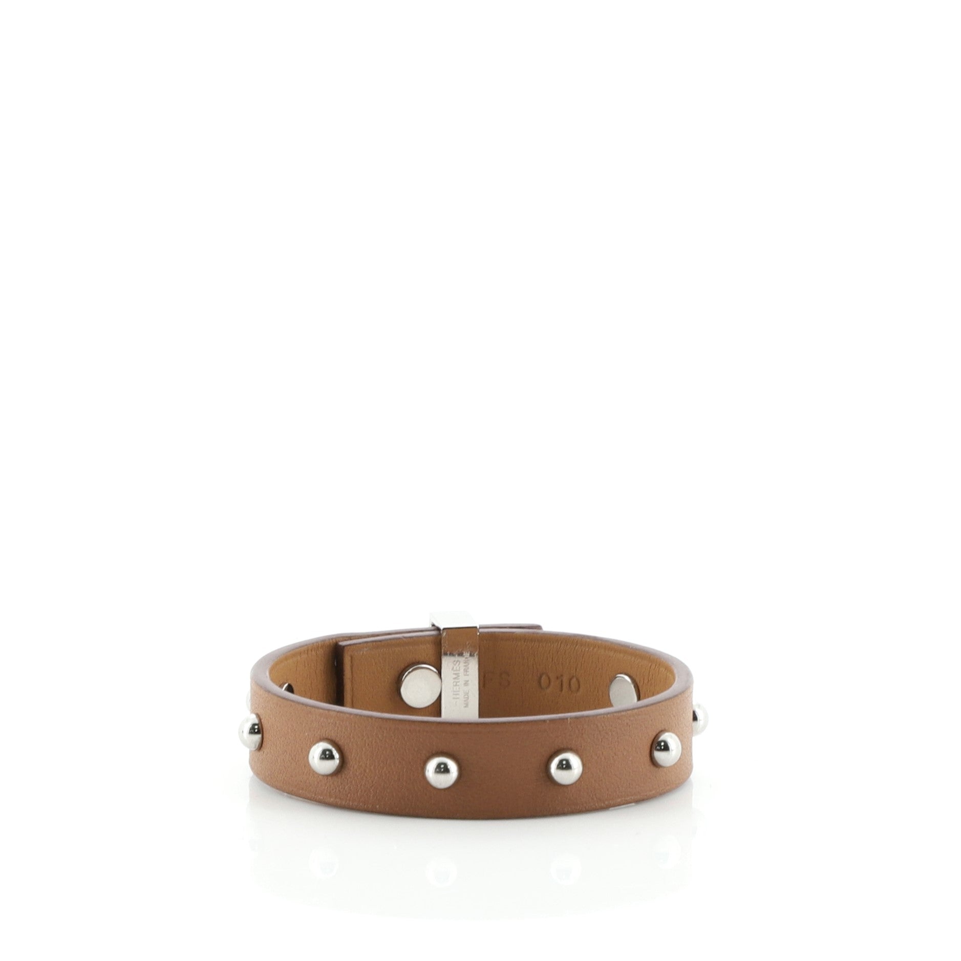 Mini Dog Clous Ronds Bracelet Leather
