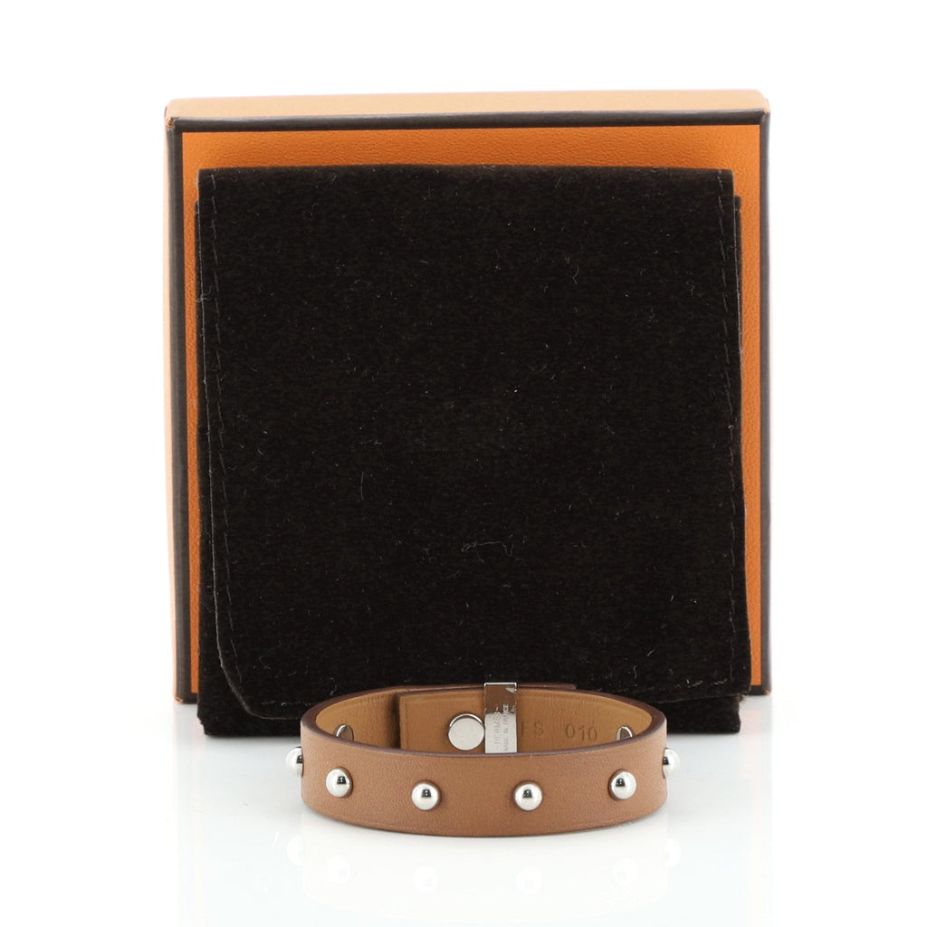 Mini Dog Clous Ronds Bracelet Leather