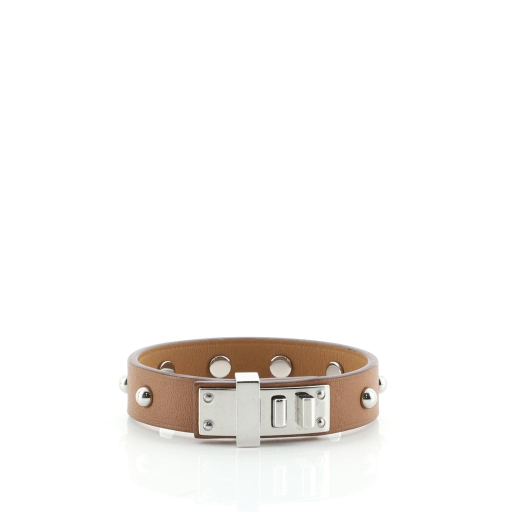 Mini Dog Clous Ronds Bracelet Leather
