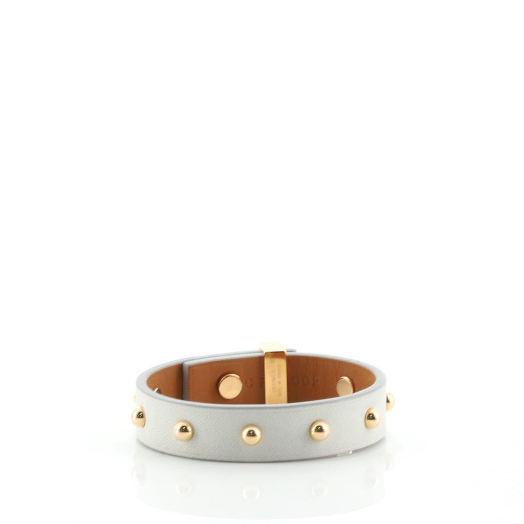 Mini Dog Clous Ronds Bracelet Leather