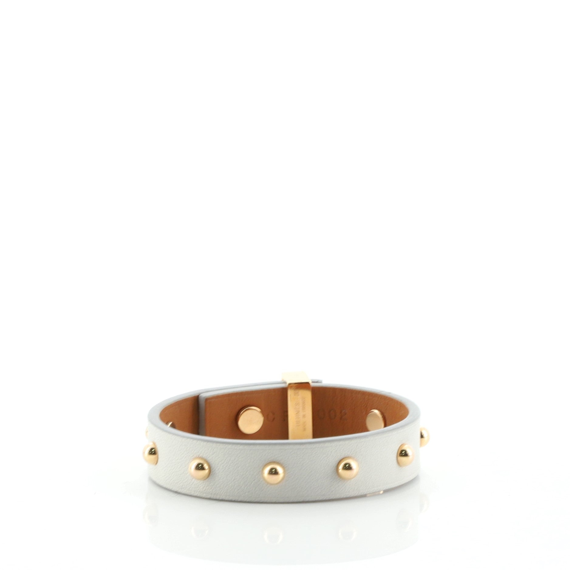 Mini Dog Clous Ronds Bracelet Leather