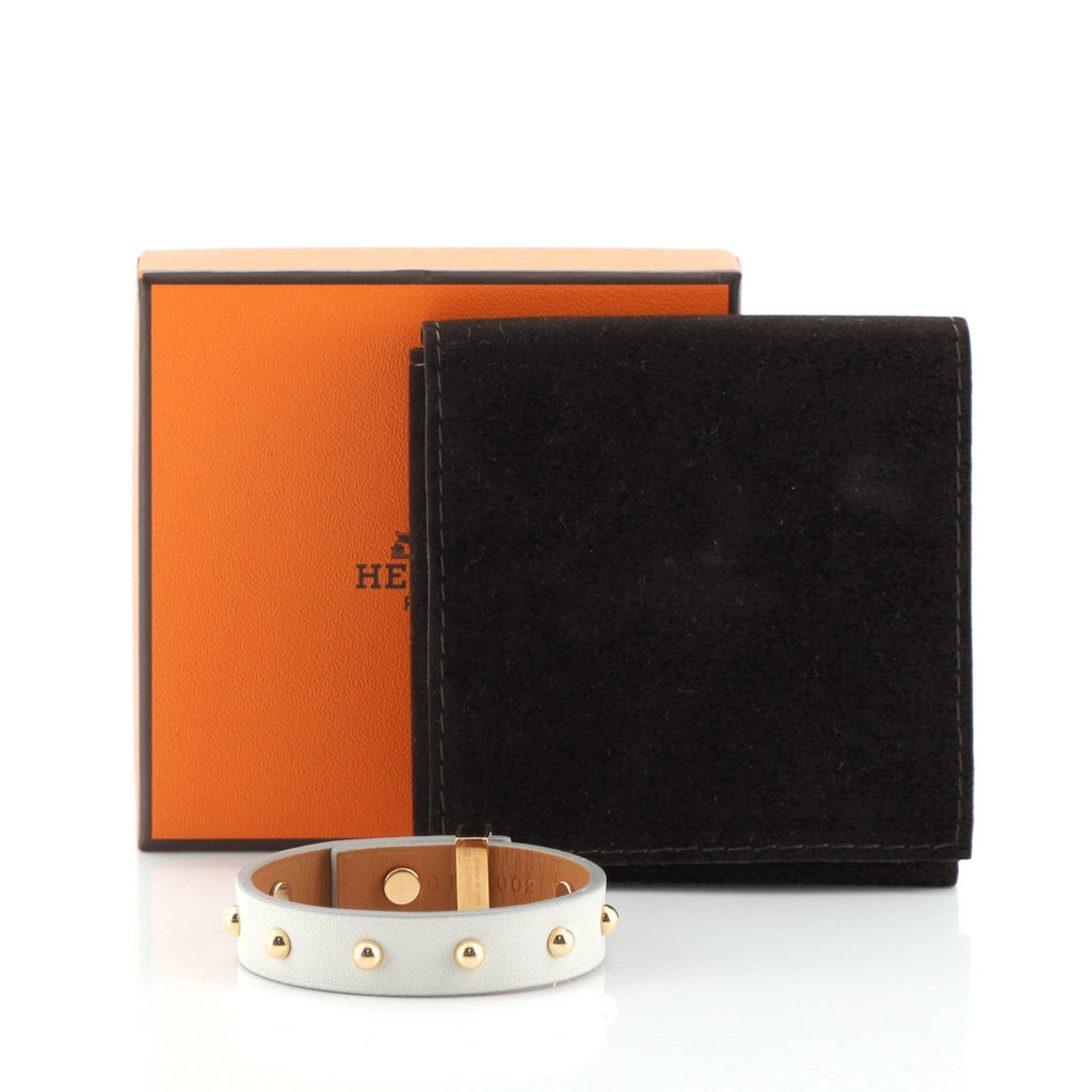 Mini Dog Clous Ronds Bracelet Leather