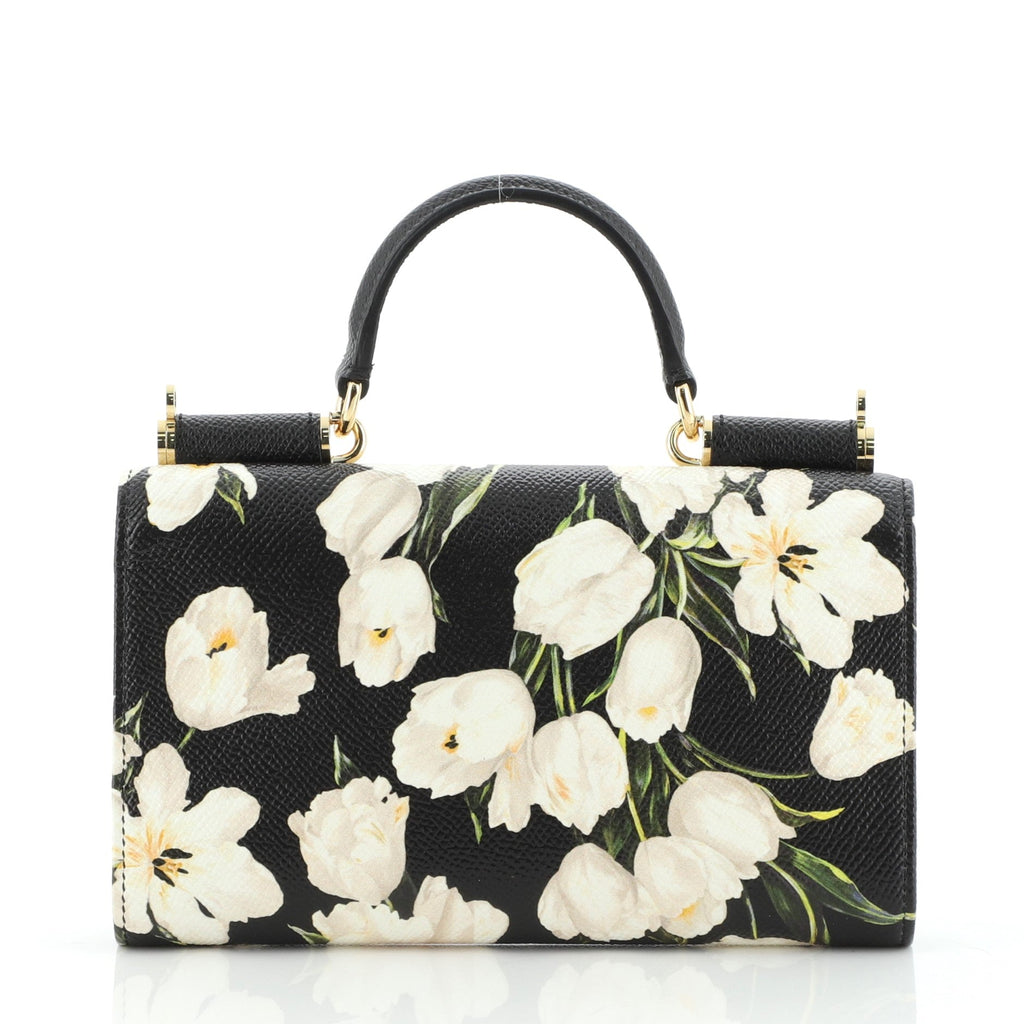Sicily Wallet on Chain Printed Leather Mini